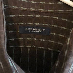 Burberry French cuff button down 17.5 x 44 EUC